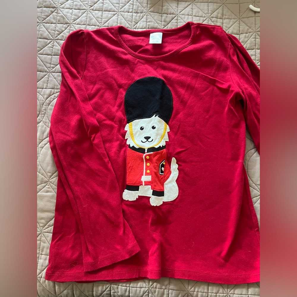 Red Kids Shirt with Guard Dog Design